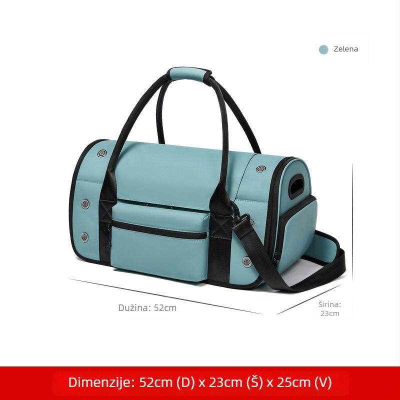 Fenjie Torba za kućne ljubimce – Oxford materijal, crossbody torba za vanjska putovanja, kapacitet 30, pogodna za kućne ljubimce iznad 7 kg, srednja tvrdoća