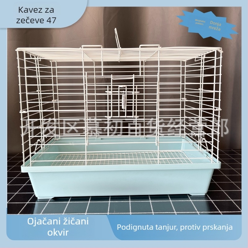 Kavez za zeca otporan na prskanje za kućnu upotrebu s automatskim čišćenjem otpadaka; Kavez za kuniće i morčad; Značka: Fuxin; Materijal: PP i metal