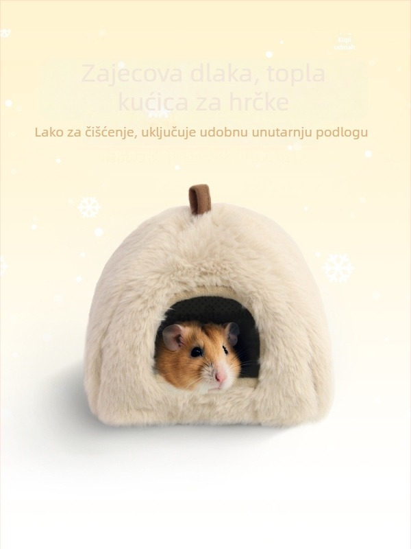Hrčakovo gnijezdo od pamuka, plišani kućica za zimu, održava toplinu