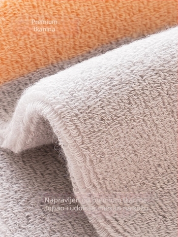 Dječje čarape s debelim fleece-om, dugački tubus, 89,8% pamuk, za djecu 1–3 godine, dvobojne