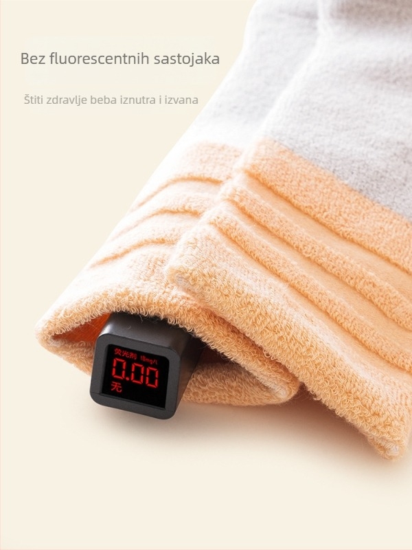 Dječje čarape s debelim fleece-om, dugački tubus, 89,8% pamuk, za djecu 1–3 godine, dvobojne