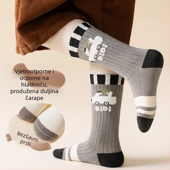 Dječje pamučne čarape za dječake, srednje dužine, bez šavova, za jesen i zimu