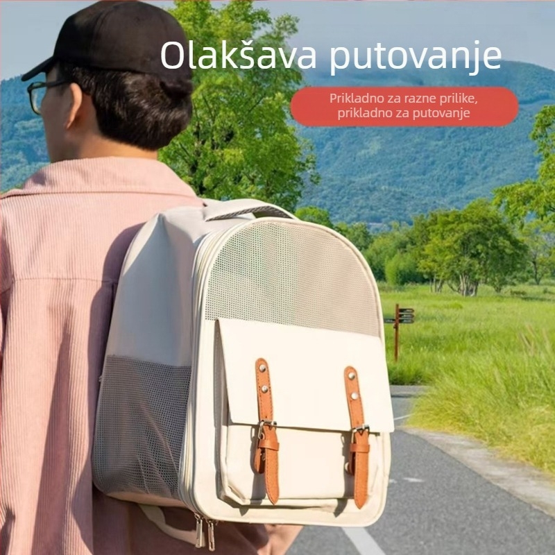 Ruksak za kućne ljubimce – PVC i Oxford platno, srednja kapaciteta, kontrastni uzorak, srednja tvrdoća
