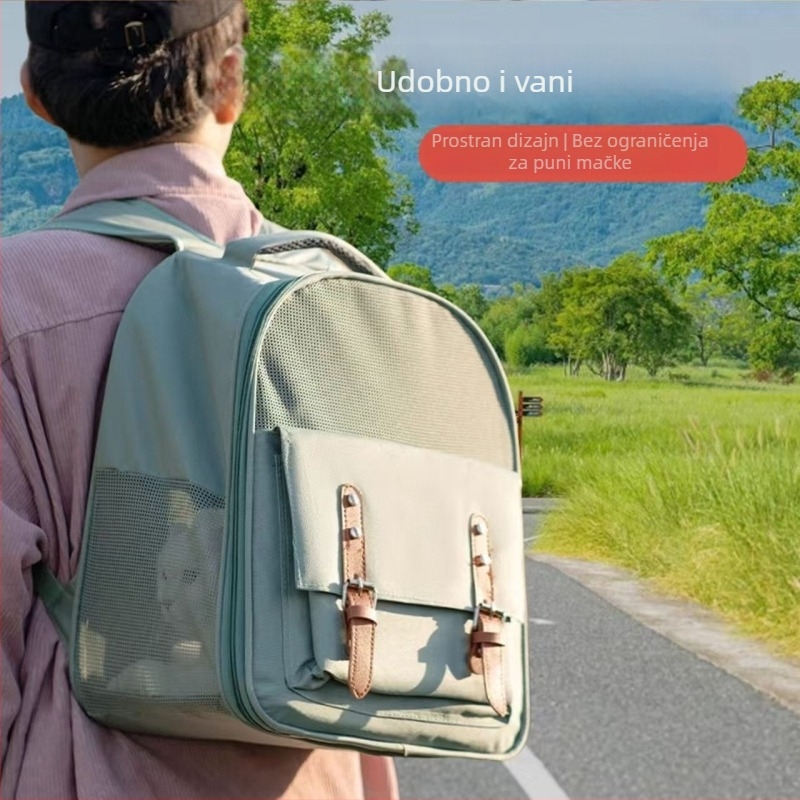 Ruksak za kućne ljubimce – PVC i Oxford platno, srednja kapaciteta, kontrastni uzorak, srednja tvrdoća