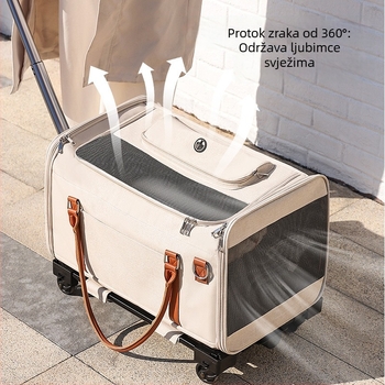Oxford materijal, prijenosna torba za kućne ljubimce – mačke i mali psi, velika kapaciteta, putovanje automobilom, pogodno za 3–5 kg