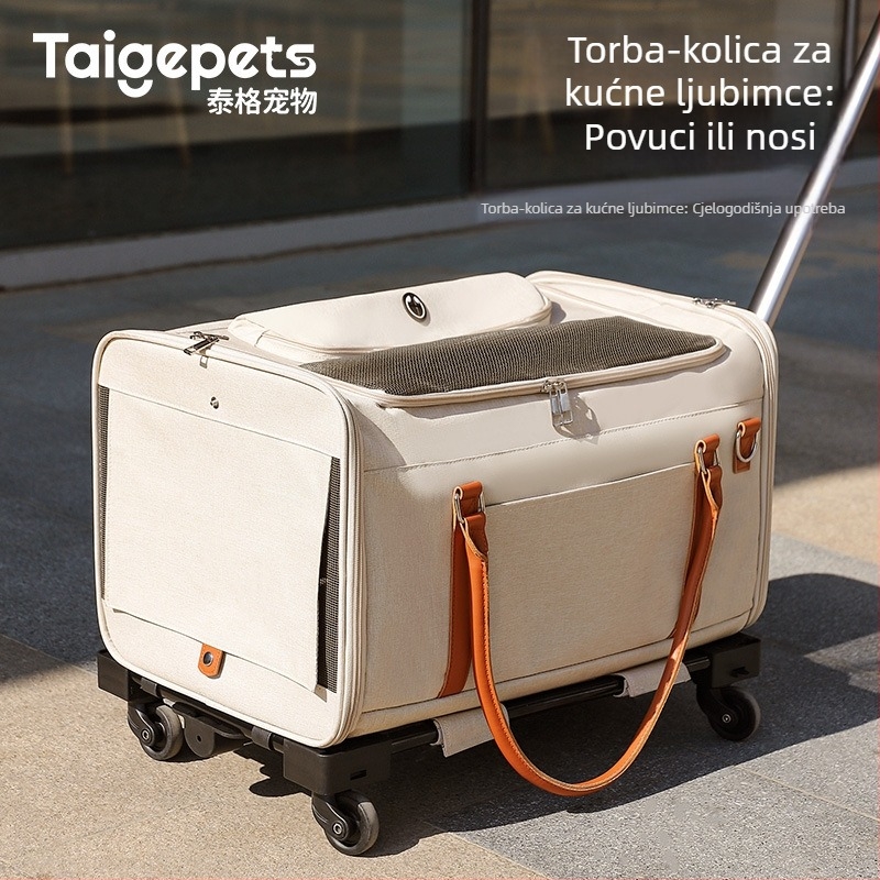 Oxford materijal, prijenosna torba za kućne ljubimce – mačke i mali psi, velika kapaciteta, putovanje automobilom, pogodno za 3–5 kg