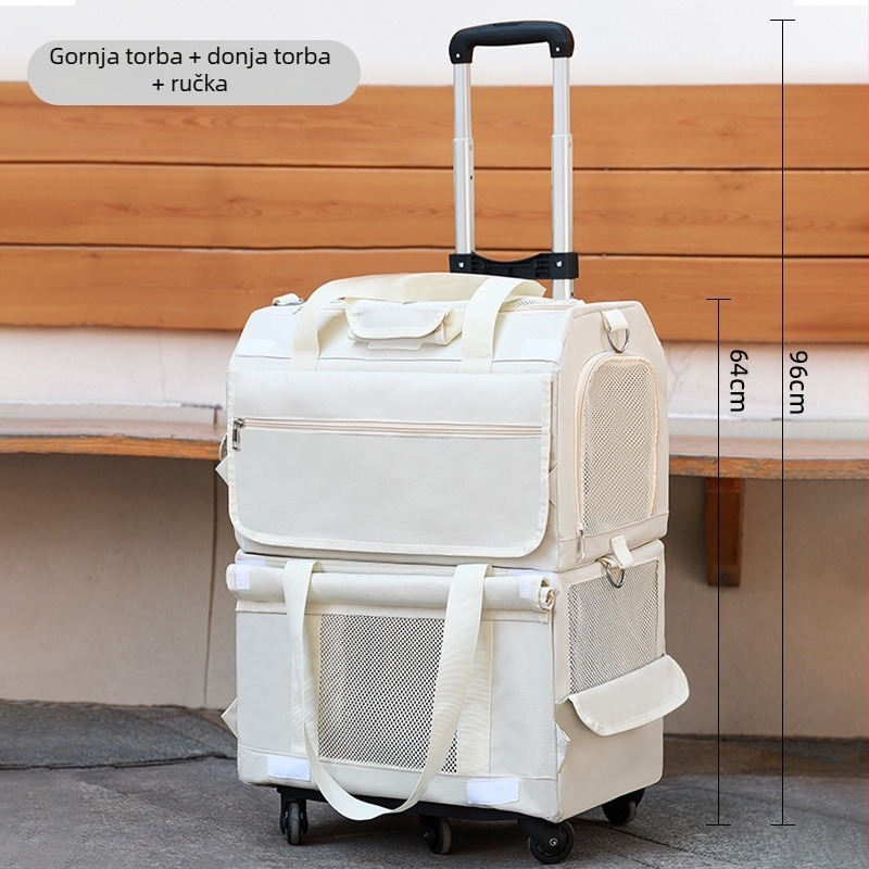 Oxford materijal, prijenosna torba za kućne ljubimce – mačke i mali psi, velika kapaciteta, putovanje automobilom, pogodno za 3–5 kg