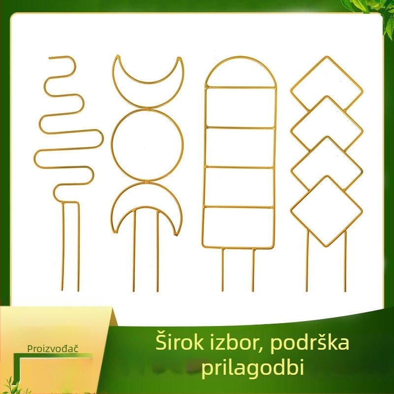 Plastični držač za posudu s okvirom za penjačke biljke i mrežom za biljke – vrtni ukras