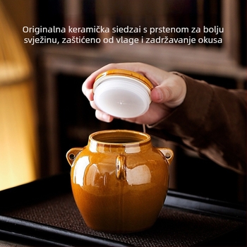 Keramičke posude za čuvanje hrane s poklopcem, porculanski materijal, porijeklo Dehua, kineski stil, mikrovalno kompatibilne, okruglog oblika