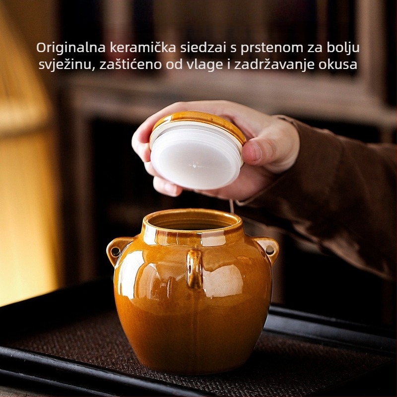 Keramičke posude za čuvanje hrane s poklopcem, porculanski materijal, porijeklo Dehua, kineski stil, mikrovalno kompatibilne, okruglog oblika
