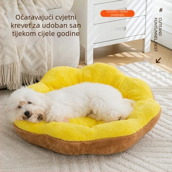 Mačje gnijezdo – okruglo, zimski toplo pliš od kunića, odvojivo i perivo