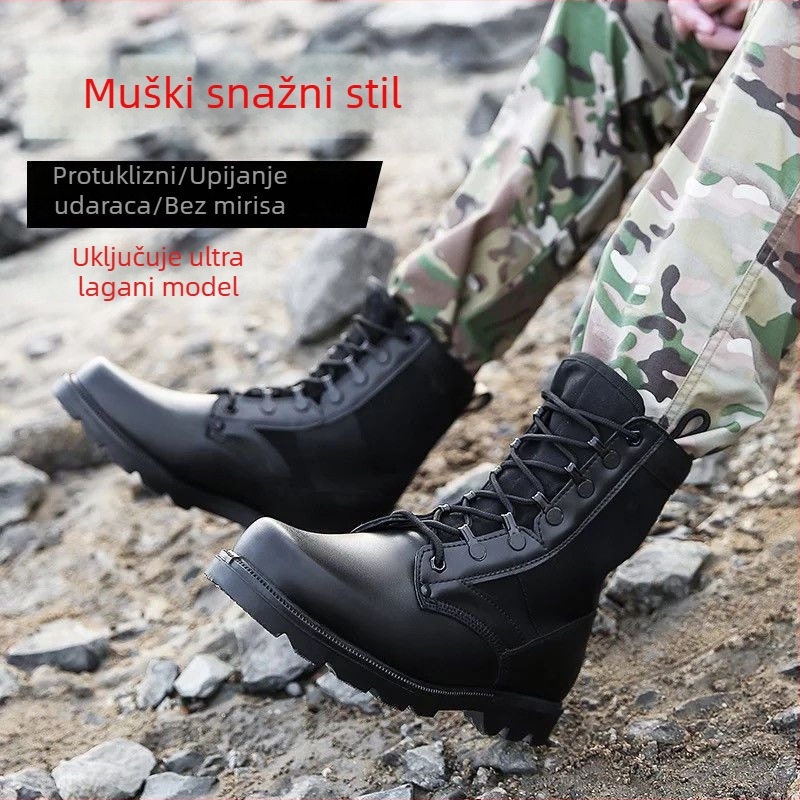 Visoke kožne čizme s mrežastim gornjim dijelom, vodootporne, EVA uložak, unisex