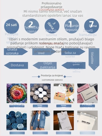Džins hlače ravnih nogavica, srednji pojas, zatvarač, pamuk-denim 82,7%