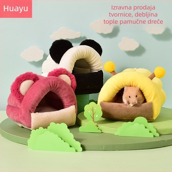Hamsterovo gnijezdo — pamuk materijal, tunelski oblik, održava toplinu, zimska upotreba, za hamstera