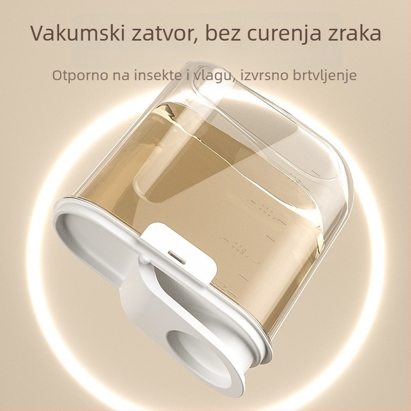 Spremnik za hranu za kućne ljubimce, plastični, kapaciteta 2 L, zatvoren, otporan na vlagu i prašinu, za hranu mačaka i psa, velika kapaciteta, za kućnu upotrebu i putovanja