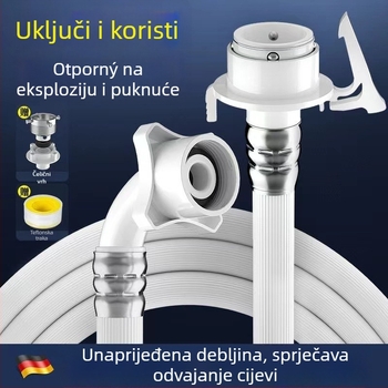 Dovodna cijev za perilicu rublja PVC, 1.2 bar, 90°C, univerzalna instalacija