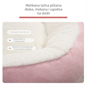 Kućno gnijezdo za pse s dizajnom ušiju zeca, zimska toplina, univerzalno za sve sezone, platnena konstrukcija