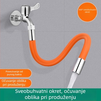 Proširivač slavine – univerzalna gumena produžni cjevovod, okretan i savitljiv, za kuhinju i kupaonicu; površinska montaža; nazivni tlak 100; radna temperatura 20°C; model Water Pipe Extension; brend Aoxi