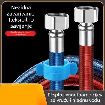 Valovita cijev od nehrđajućeg čelika za dovod vode bojleru, površinska montaža, 1 MPa, 99°C, Yayier