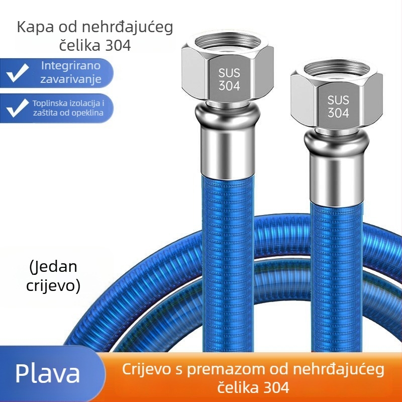 Valovita cijev od nehrđajućeg čelika za dovod vode bojleru, površinska montaža, 1 MPa, 99°C, Yayier