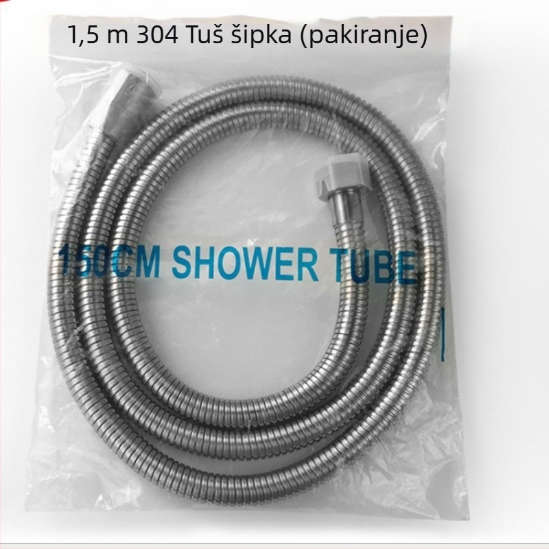Tuš šip od 304 nehrđajućeg čelika, otporan na eksplozije, spoj navojem, radna temperatura 0-80°C, nazivni tlak 1