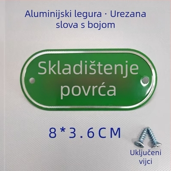 Set kuhinjskih oznaka od aluminijske legure za klasifikaciju sirovih i kuhanih namirnica, samolijepljive etikete s premazom za pečenje, za škole, bolnice, hotele i trgovačka središta. Podrijetlo: Wenzhou, Kina