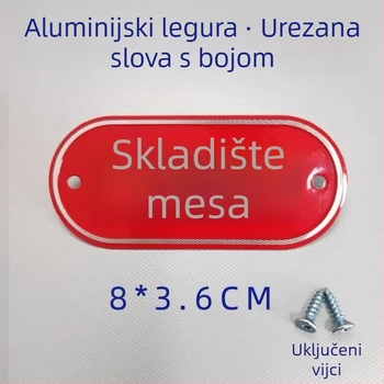 Set kuhinjskih oznaka od aluminijske legure za klasifikaciju sirovih i kuhanih namirnica, samolijepljive etikete s premazom za pečenje, za škole, bolnice, hotele i trgovačka središta. Podrijetlo: Wenzhou, Kina