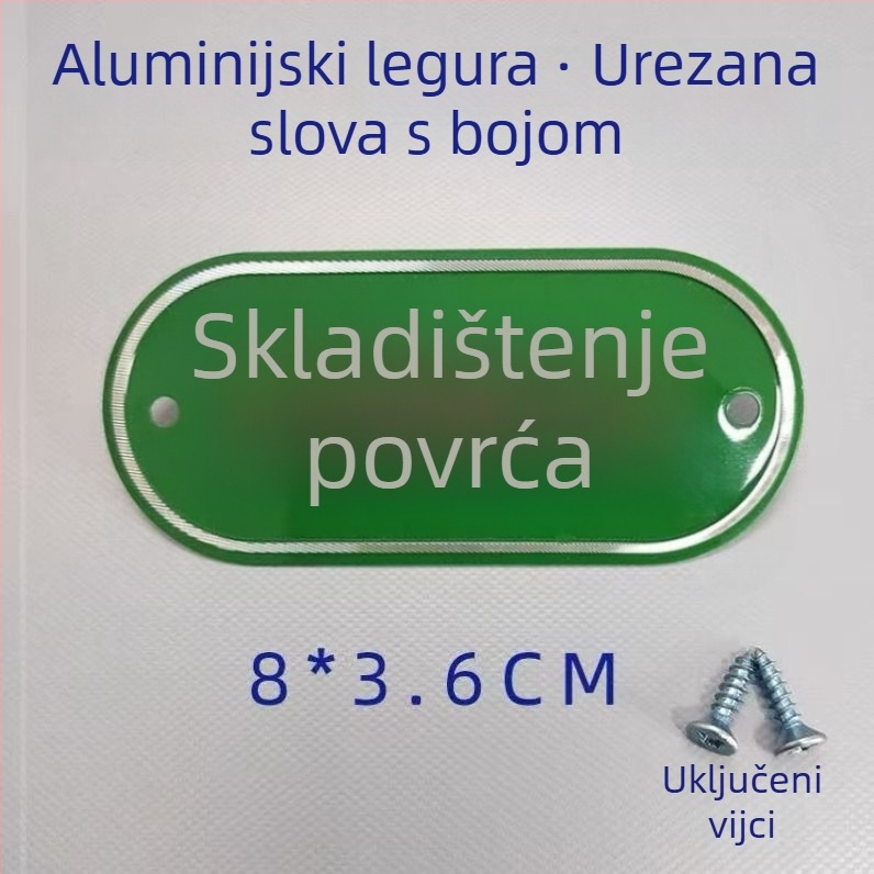 Set kuhinjskih oznaka od aluminijske legure za klasifikaciju sirovih i kuhanih namirnica, samolijepljive etikete s premazom za pečenje, za škole, bolnice, hotele i trgovačka središta. Podrijetlo: Wenzhou, Kina