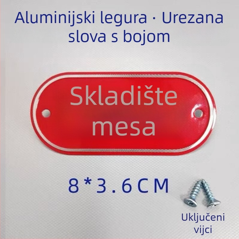 Set kuhinjskih oznaka od aluminijske legure za klasifikaciju sirovih i kuhanih namirnica, samolijepljive etikete s premazom za pečenje, za škole, bolnice, hotele i trgovačka središta. Podrijetlo: Wenzhou, Kina