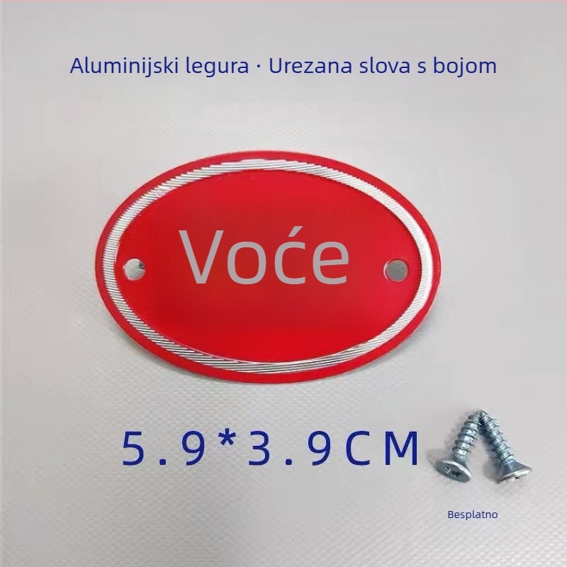Set kuhinjskih oznaka od aluminijske legure za klasifikaciju sirovih i kuhanih namirnica, samolijepljive etikete s premazom za pečenje, za škole, bolnice, hotele i trgovačka središta. Podrijetlo: Wenzhou, Kina