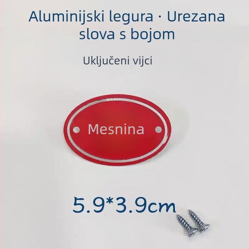 Set kuhinjskih oznaka od aluminijske legure za klasifikaciju sirovih i kuhanih namirnica, samolijepljive etikete s premazom za pečenje, za škole, bolnice, hotele i trgovačka središta. Podrijetlo: Wenzhou, Kina