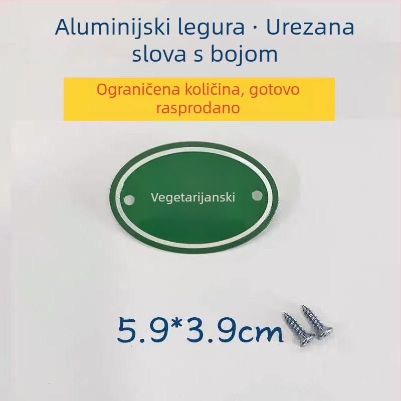Set kuhinjskih oznaka od aluminijske legure za klasifikaciju sirovih i kuhanih namirnica, samolijepljive etikete s premazom za pečenje, za škole, bolnice, hotele i trgovačka središta. Podrijetlo: Wenzhou, Kina