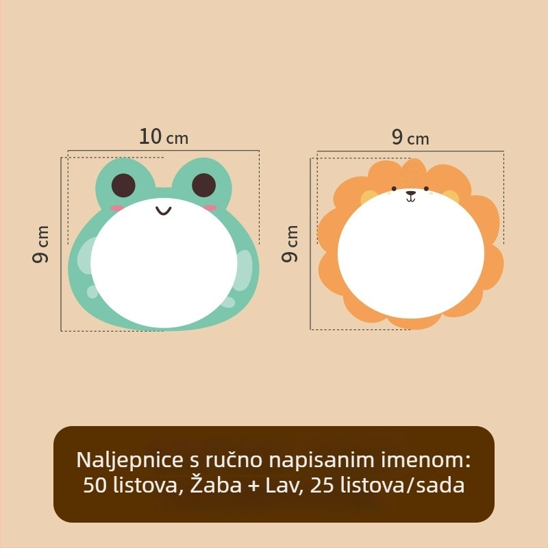 Naljepnica za ime za odjeću – ručno napisano ime, sladak stil, tiskana izrada, Ljepljivo: Da