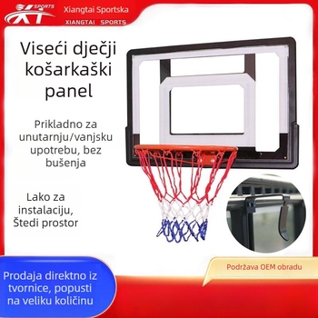 Dječji zidni koš za košarku, prenosni; PET prozirna ploča s PE okvirom; težina 4,5 kg; materijali: najlon, čelik, lijevano željezo; pogodan za unutarnju i vanjsku upotrebu.