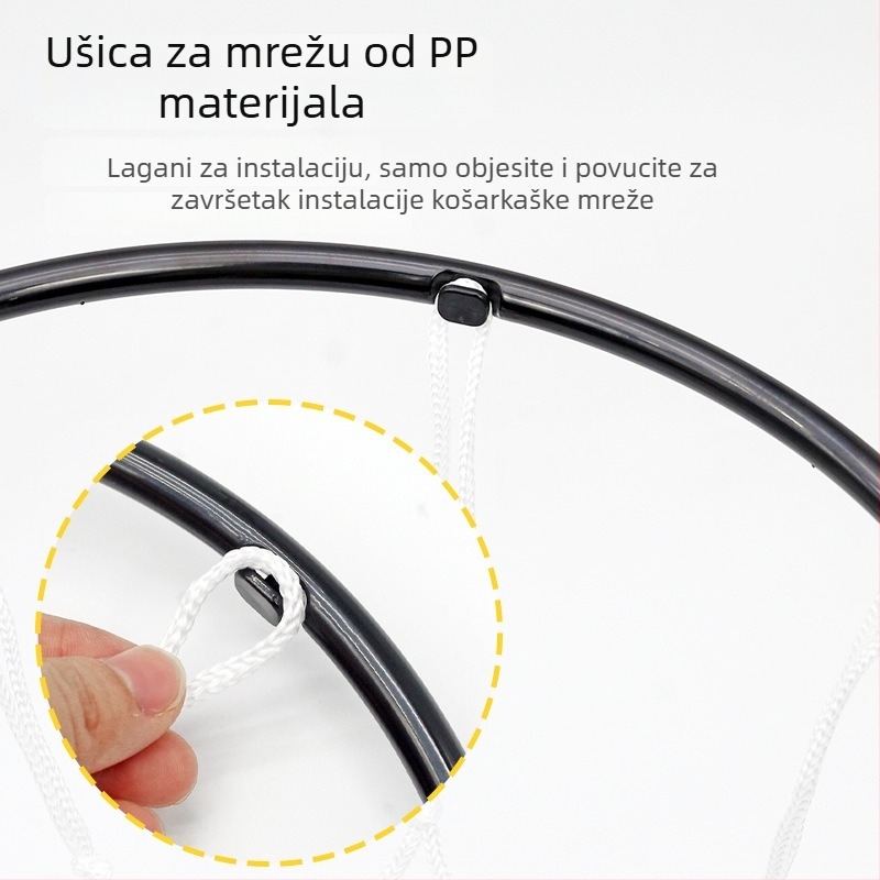 Zidna mini košarkaška ploča za djecu, unutarnja i vanjska upotreba, ABS, promjer obruče 30 cm