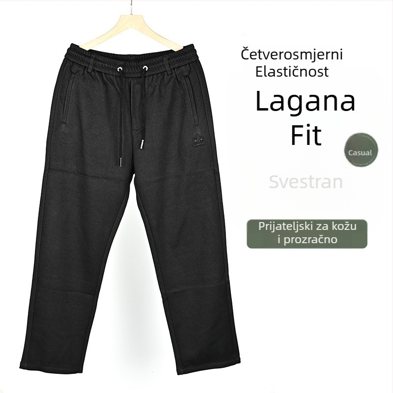 Muške flis hlače, ravni kroj, debeli materijal, 100% poliester, zima