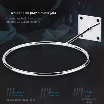 Zidni držač za lopte od željeza, jedan kuk, moderni minimalistički dizajn, nosivost do 5 kg, za košarku i nogomet