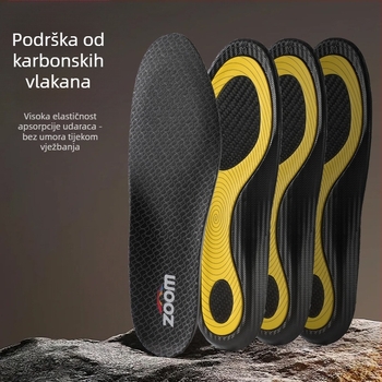 Bežačka uložak s karbonskom pločom i TPU okvirom – ortopedni cijeli uložak, model 5207-2, pogodna za tenisice, čizme, casual i radnu obuću