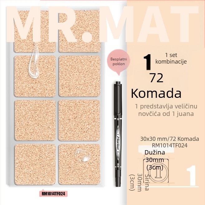 Kork naljepnica – samoljepljiva, tisk, koreanskog stila, vodootporna, za etikete eteričnih ulja i identifikaciju čaša