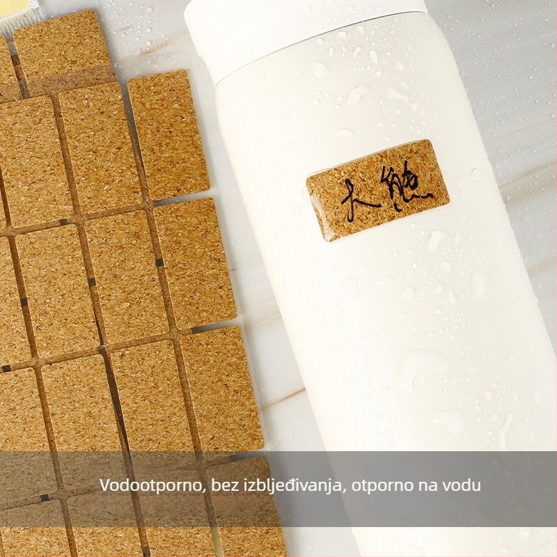 Kork naljepnica – samoljepljiva, tisk, koreanskog stila, vodootporna, za etikete eteričnih ulja i identifikaciju čaša