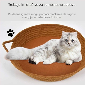 Mačje gnijezdo za sve sezone – posteljina od pamukovog užeta za spavanje