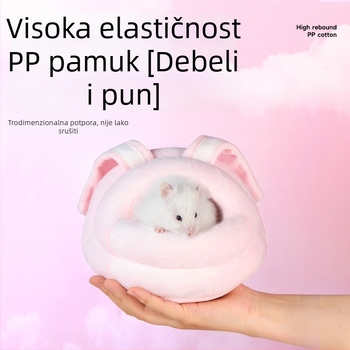 yee gnijezdo za hrčka, plišani pamuk s fleksom, sferično toplo gnijezdo za jesen i zimu, održava konstantnu temperaturu