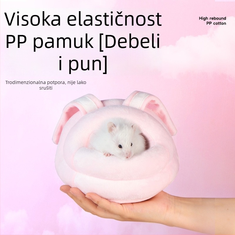 yee gnijezdo za hrčka, plišani pamuk s fleksom, sferično toplo gnijezdo za jesen i zimu, održava konstantnu temperaturu
