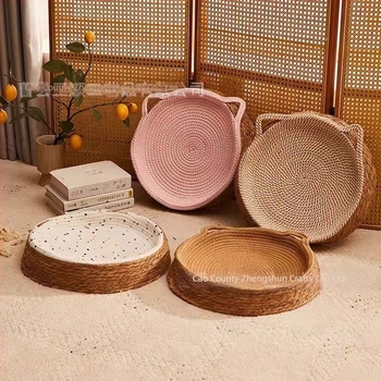 Gnijezdo za mačke od ratana, japanskog stila, poluzatvoren, prozračan, za sve sezone