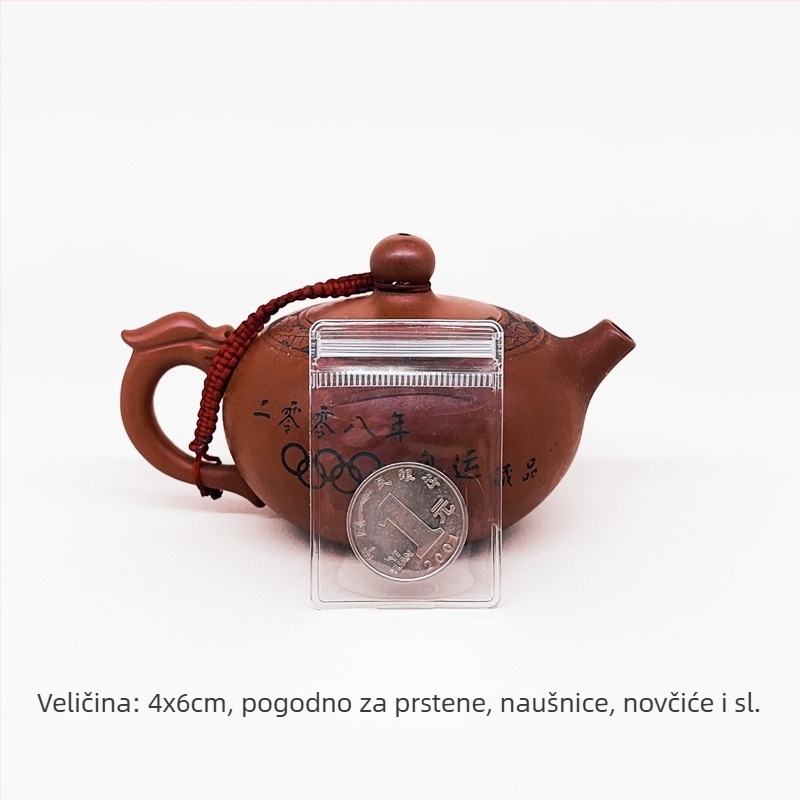 Prozirna PVC zatvaračka vrećica za pohranu narukvica i nakita, ojačani antioksidativni PVC materijal, duljina zatvaranja 1–1,5 cm, podrijetlo: Wenzhou, Zhejiang