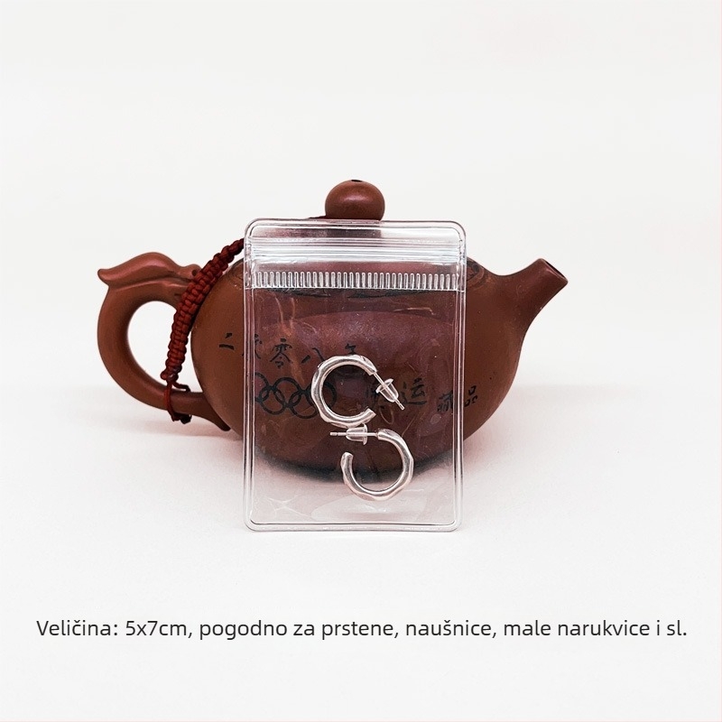 Prozirna PVC zatvaračka vrećica za pohranu narukvica i nakita, ojačani antioksidativni PVC materijal, duljina zatvaranja 1–1,5 cm, podrijetlo: Wenzhou, Zhejiang