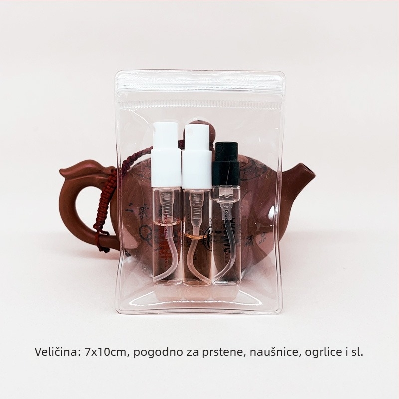 Prozirna PVC zatvaračka vrećica za pohranu narukvica i nakita, ojačani antioksidativni PVC materijal, duljina zatvaranja 1–1,5 cm, podrijetlo: Wenzhou, Zhejiang