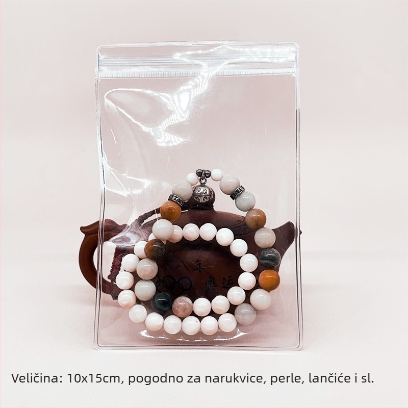 Prozirna PVC zatvaračka vrećica za pohranu narukvica i nakita, ojačani antioksidativni PVC materijal, duljina zatvaranja 1–1,5 cm, podrijetlo: Wenzhou, Zhejiang