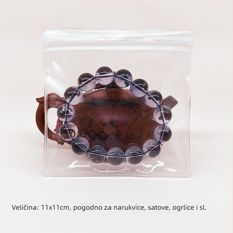 Prozirna PVC zatvaračka vrećica za pohranu narukvica i nakita, ojačani antioksidativni PVC materijal, duljina zatvaranja 1–1,5 cm, podrijetlo: Wenzhou, Zhejiang