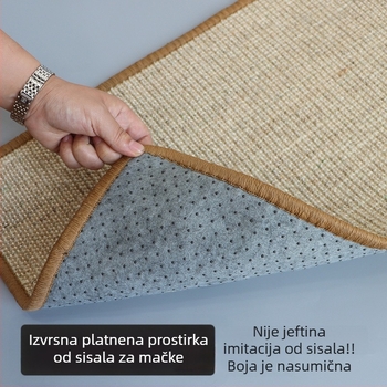 Grebalica za mačke od sisala – otporna na habanje, bez opadanja vlakana, jednostavan dizajn, vertikalno pričvršćivanje na kauč